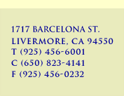Livermore, CA, 94550. Telephone: (925) 456-6001. Fax: (925) 456-0232.
